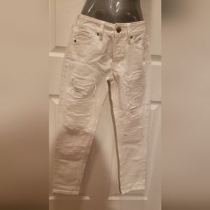 NWOT - American Eagle - white distressed jeans - 00 Short